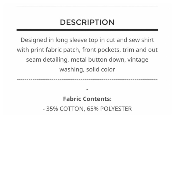 CLEARANCE $30 No. 36 POL vintage wash shacket - Picture 5 of 5